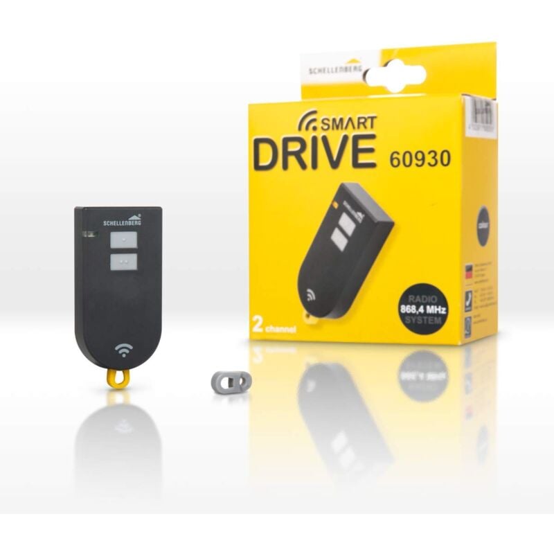 foto del prodotto telecomando porta garage smart drive 60930, 2 canali, 868,4 mhz, max 10 mw 10 dbm, antracite schellenberg