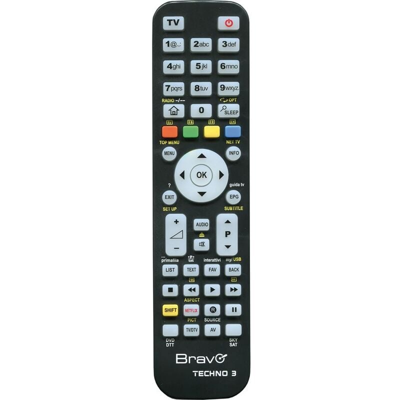 foto del prodotto telecomando programmabile bravo techno 3 banchi di memoria nero mod. 92602666