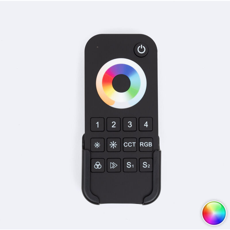 foto del prodotto telecomando rf per regolatori led rgb rgbw 4 zone s nero