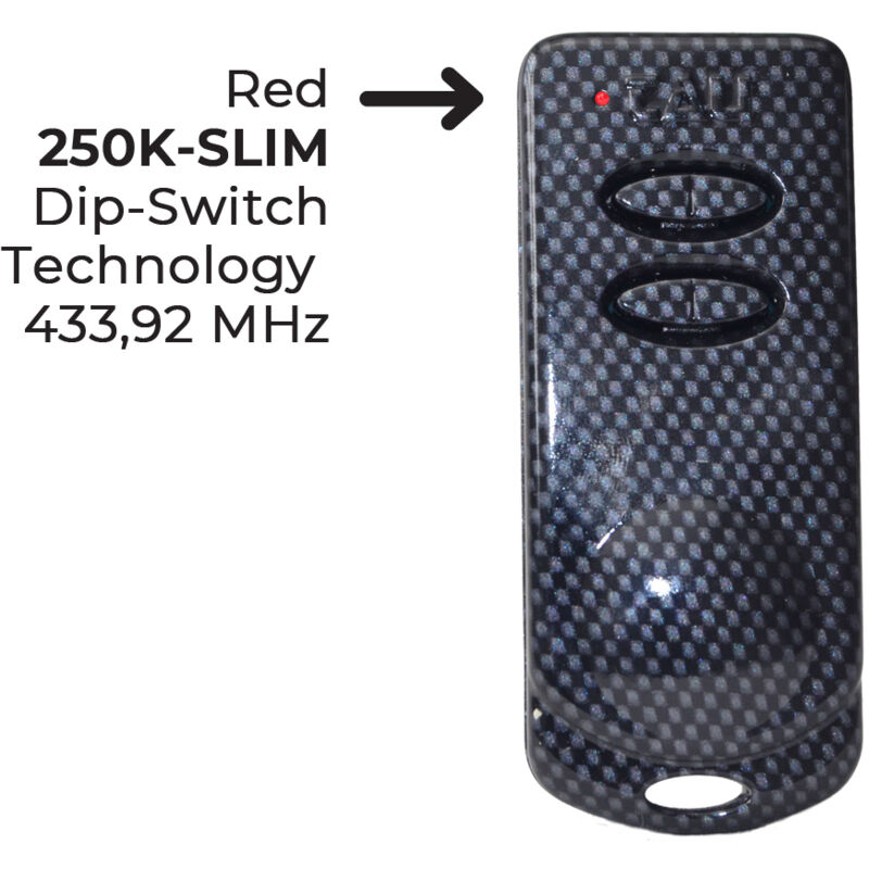 foto del prodotto telecomando trasmettitore tau p 250k slim k slim 12 dip switch bicanale 433,92
