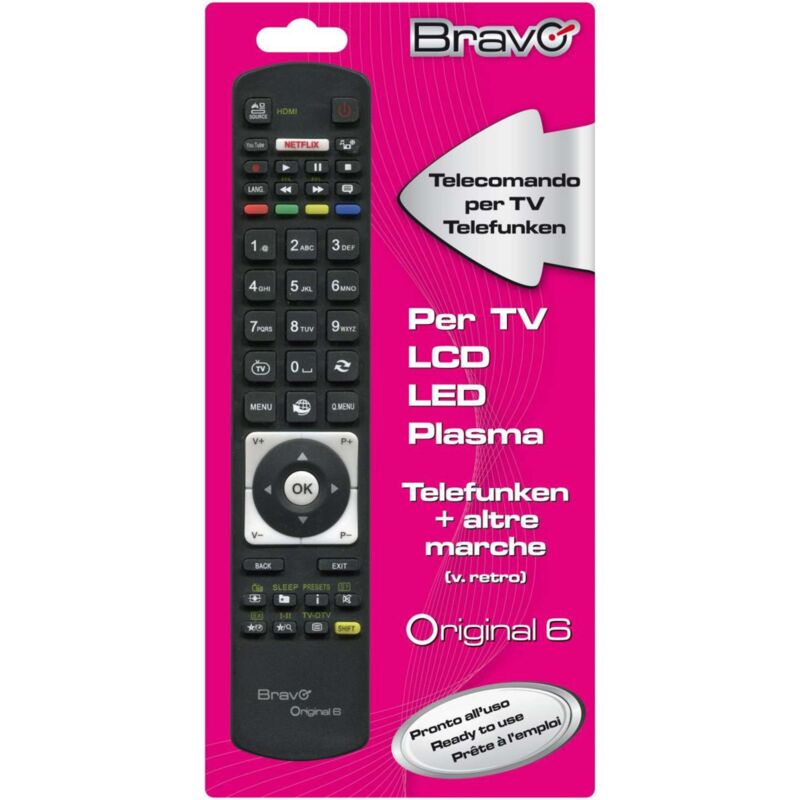foto del prodotto telecomando tv bravo original 6 telefunken