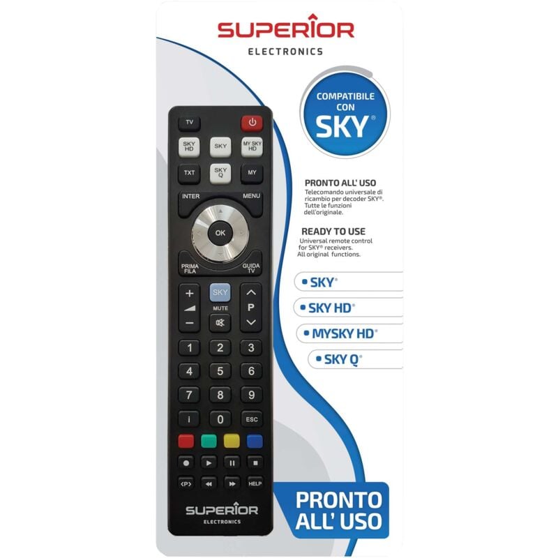 foto del prodotto telecomando tv sky superior