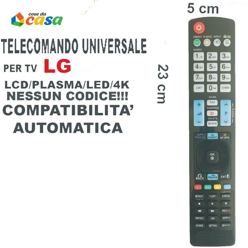 foto del prodotto telecomando universale compatibile con lg per tv televisore plasma lcd 4k