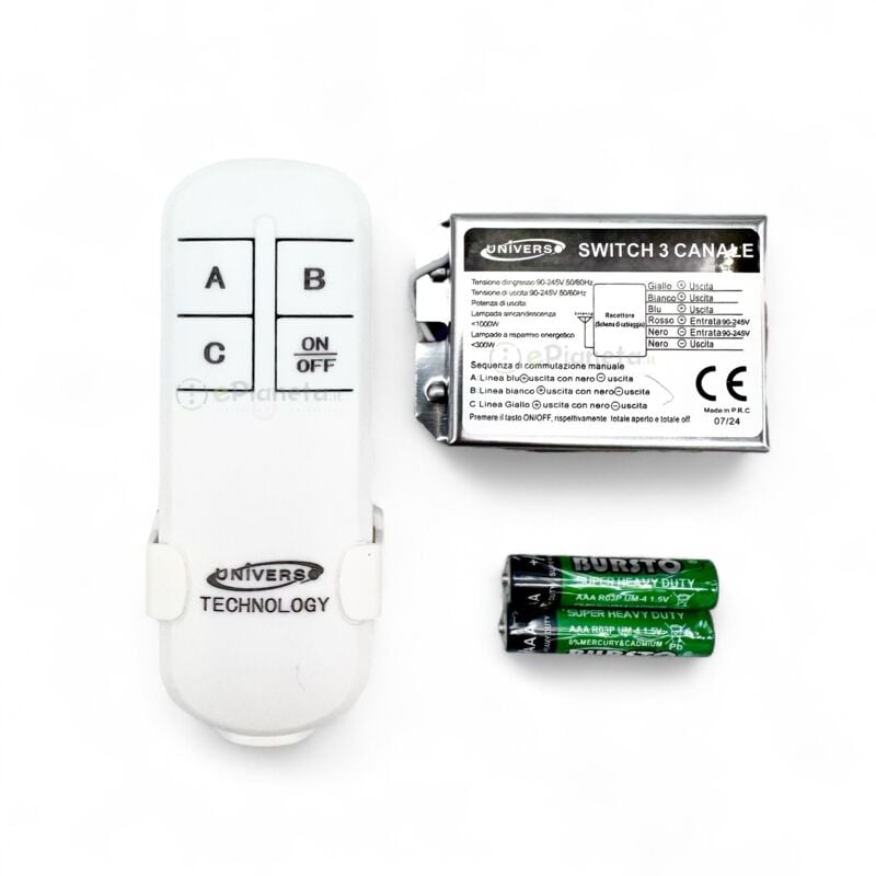 foto del prodotto telecomando universale wireless 3 canali 220v