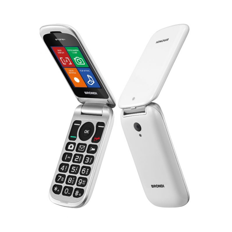 foto del prodotto telefono cellulare dualsim brondi stone white italia