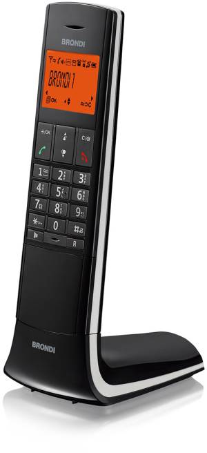 foto del prodotto telefono cordless brondi lemure nero
