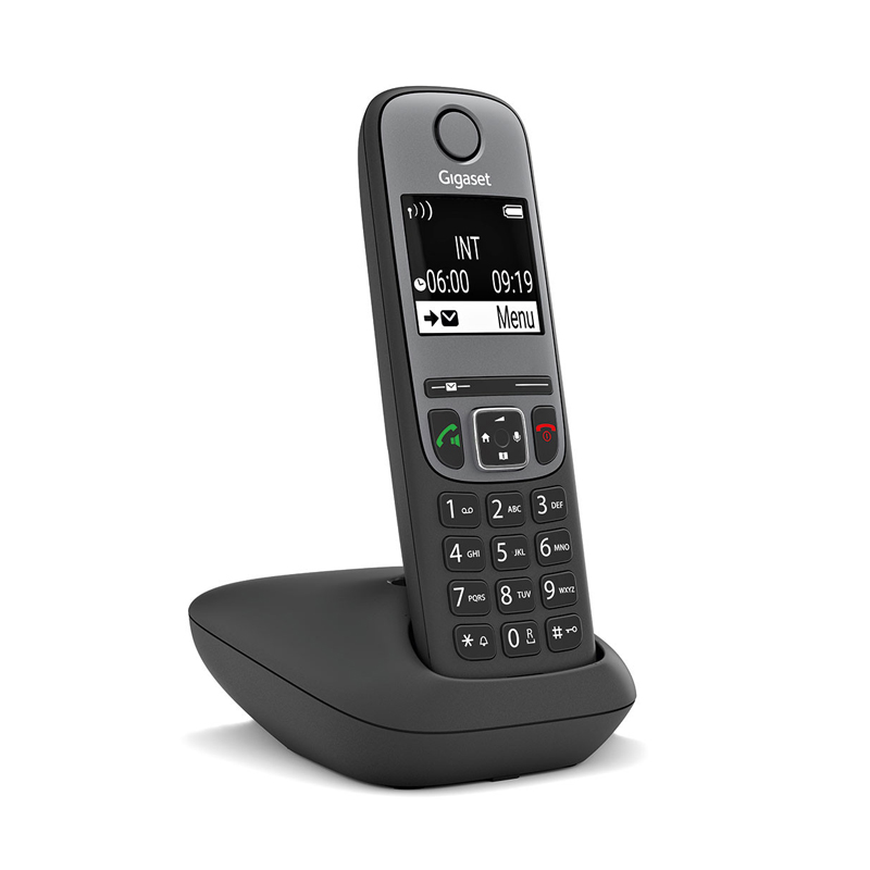 foto del prodotto telefono cordless dect gap as690 grey black