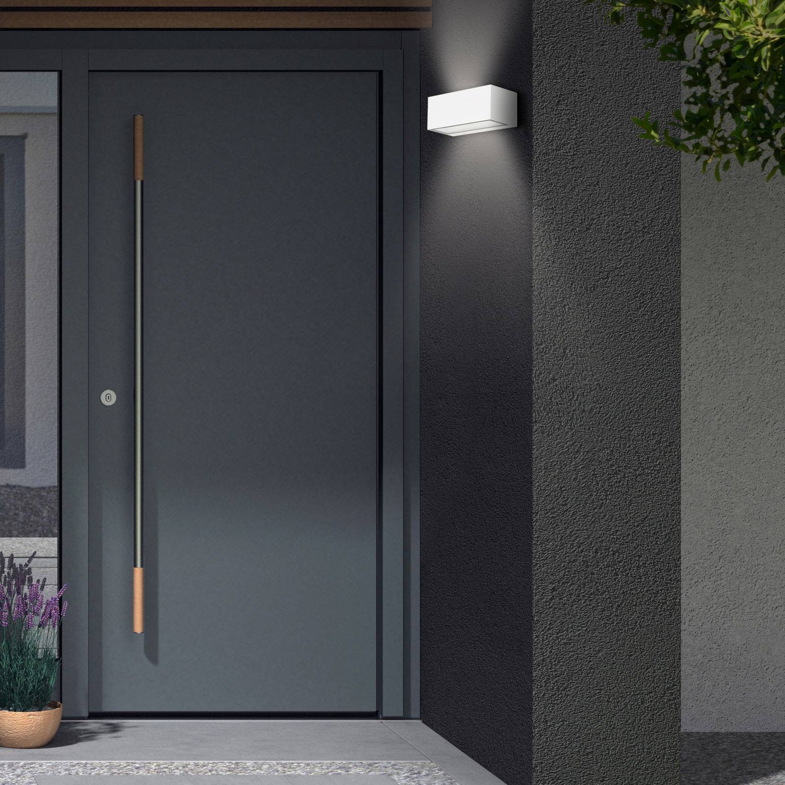 foto del prodotto telefunken applique da esterni led monaco up/down bianco