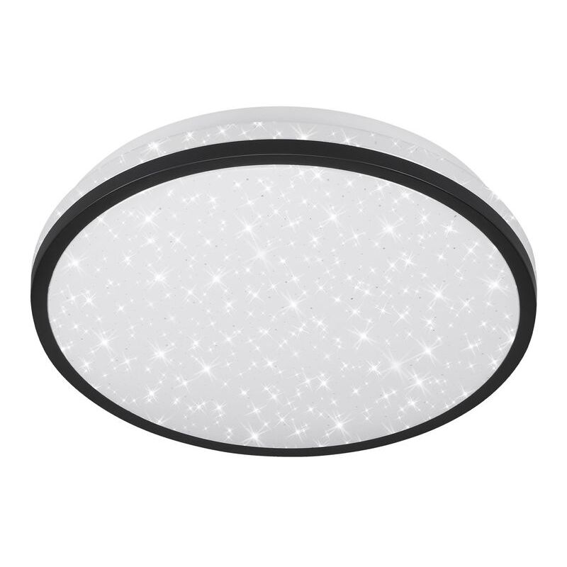 foto del prodotto telefunken lampada da soffitto a led sensore di movimento decorazione a stelle 16 w nera 28cm