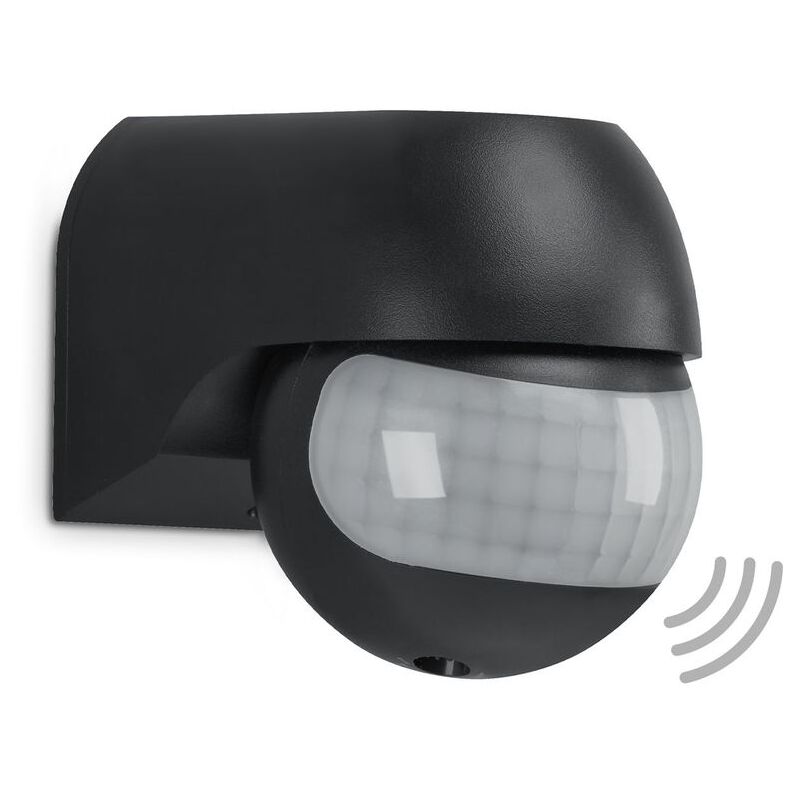 foto del prodotto telefunken rilevatore di movimento, sensore di movimento 180 , portata max. 12m, incl. impostazione tempo, max. 2.000 watt, ip44, nero, 77x55x70mm