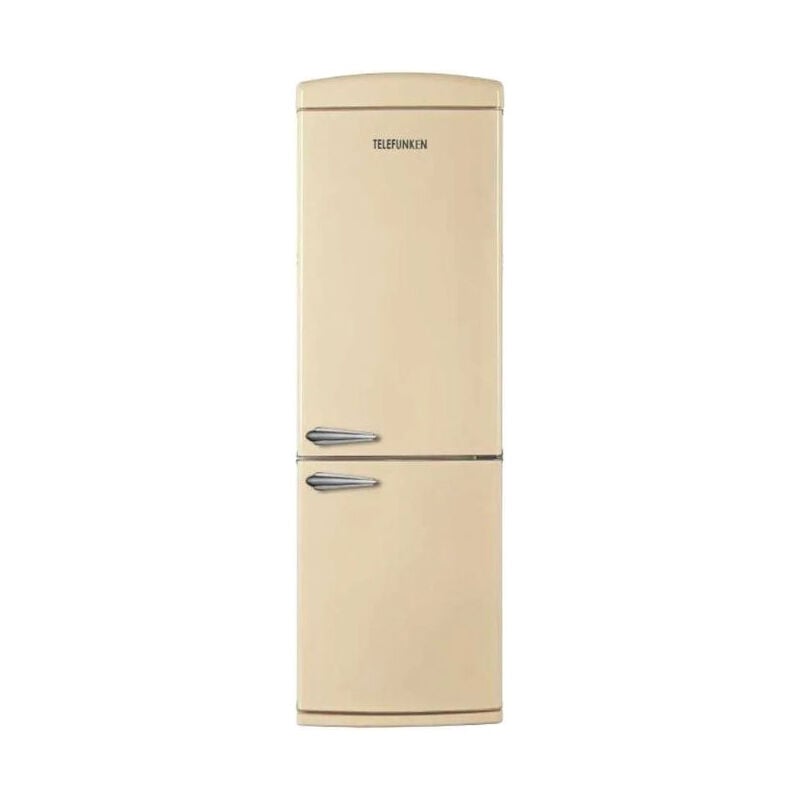 foto del prodotto telefunken tkbm379bref frigorifero combinato 294 l, 186 cm, classe f, 41 db, no frost, design retro , beige