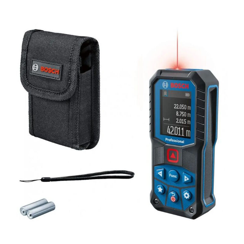foto del prodotto telemetro laser bosch glm 50 22 professional con custodia e cinturino 0601072s00