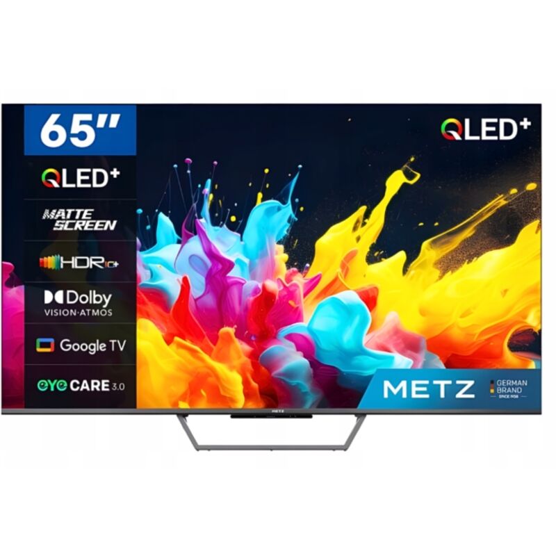 foto del prodotto televisore sconosciuta metz 65mqe7600z tv 65 uhd google smart qled hdr10 e dolby vision 4k 60hz nero