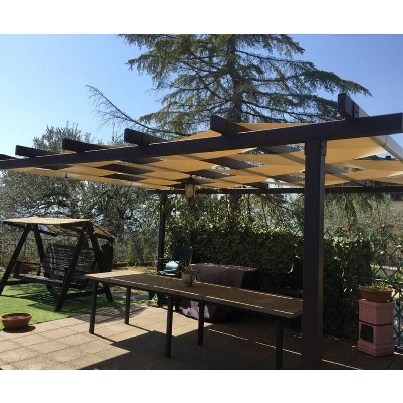 foto del prodotto teli fasce in pvc da 650 gr m2 per copertura di strutture, pergole, gazebo 50 x 700 cm, bianco tendaggimania