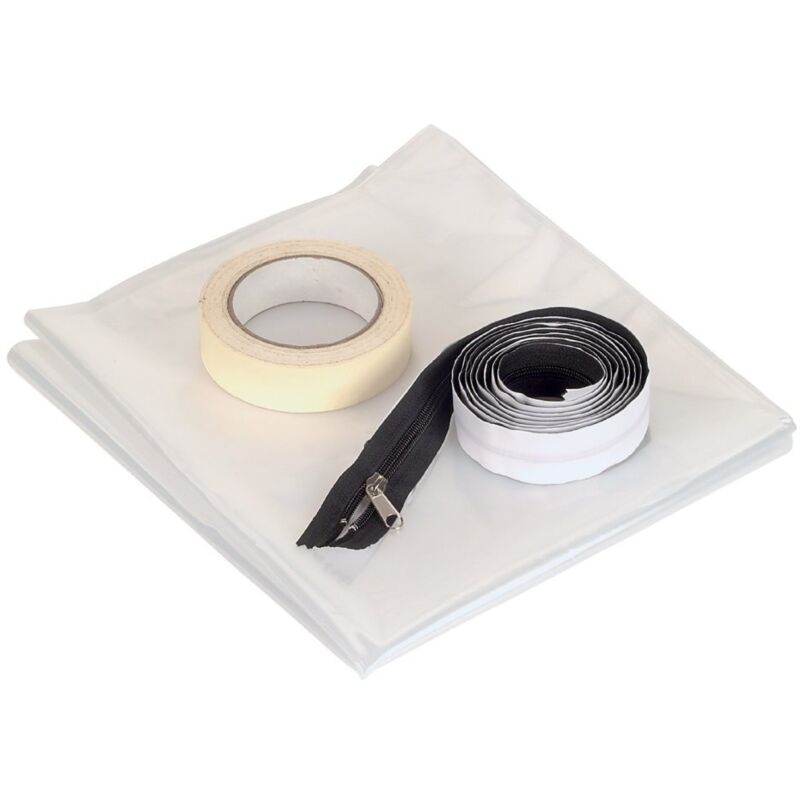 foto del prodotto telo antipolvere, 1250 mm, 3 pz. i 4005000 i telo in pellicola antistrappo per la protezione dei locali adiacenti wolfcraft