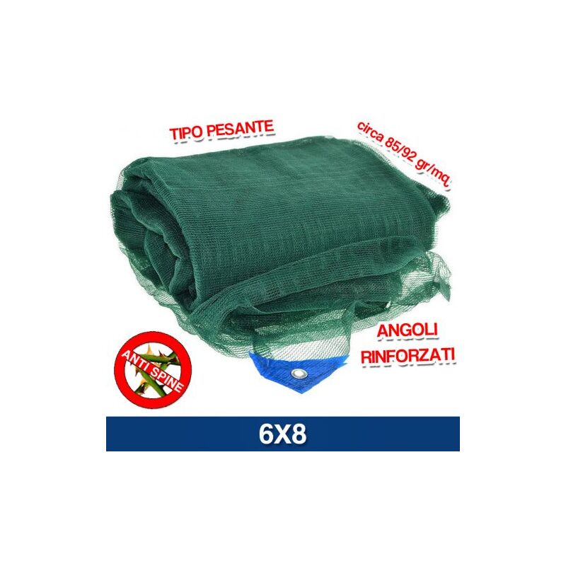 foto del prodotto telo antispina rete per olive 6x8 mt colore verde in monofili di polietilene