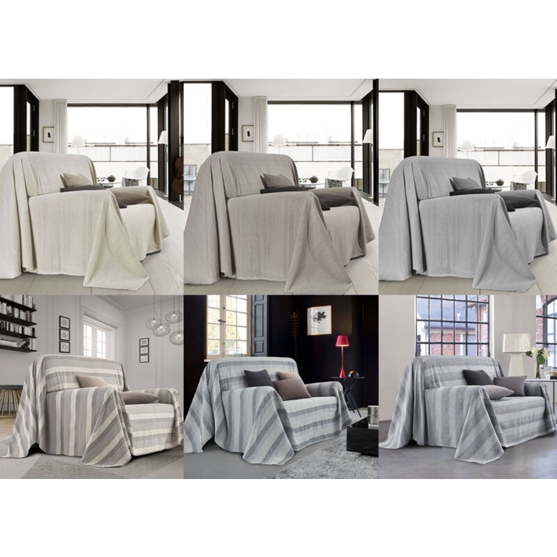 foto del prodotto telo arredo copridivano multiuso copritutto cotone modello sharane arredatutto, misura1 piazzacolorebeige-tortora