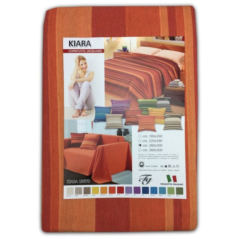 foto del prodotto telo arredo copritutto gran foulard copriletto copridivano kiara arancio 1 piazza