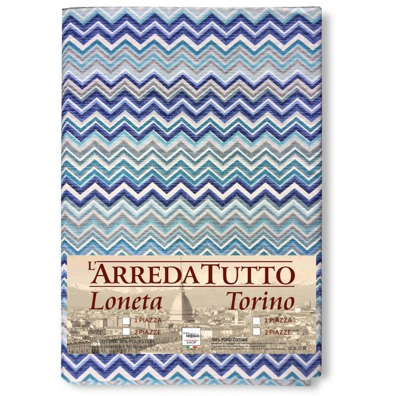 foto del prodotto telo arredo copritutto gran foulard copriletto copridivano tessuto beatrice blu 1 piazza