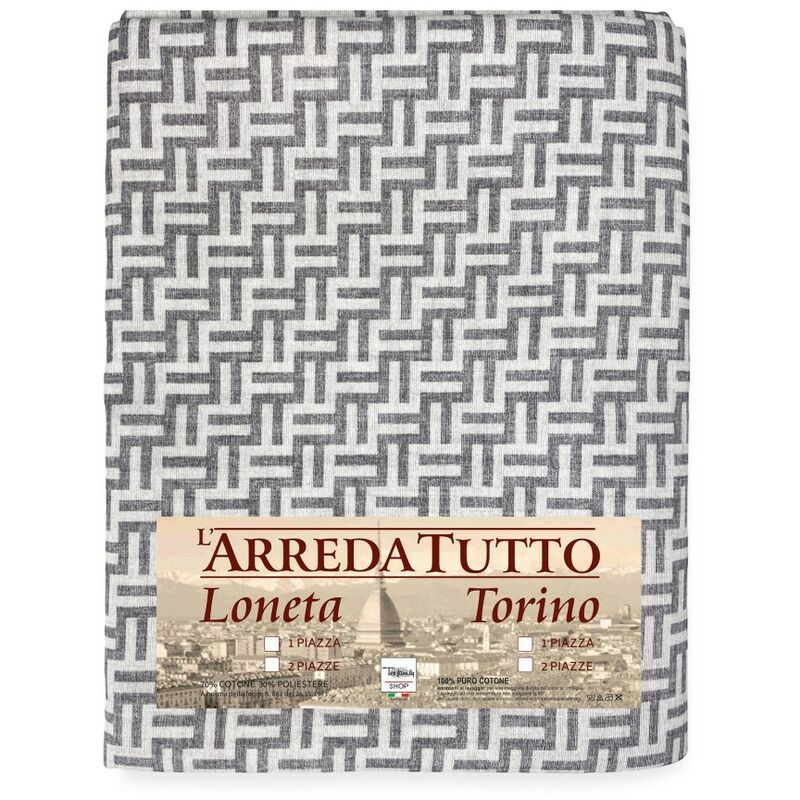 foto del prodotto telo arredo copritutto gran foulard copriletto copridivano tessuto fashion grigio 1 piazza