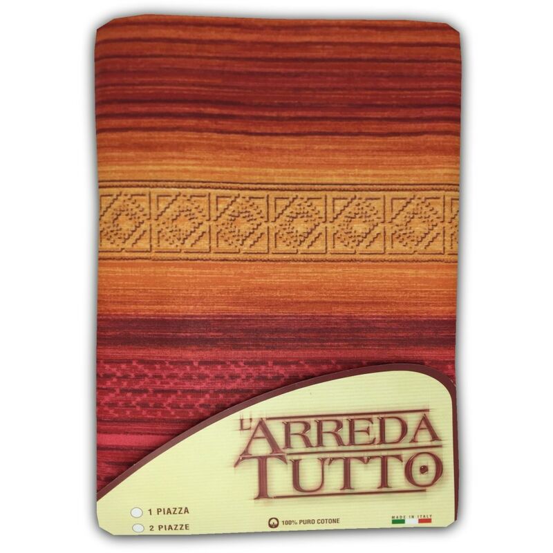 foto del prodotto telo arredo copritutto gran foulard copriletto copridivano tessuto incas bordeaux 2 piazze