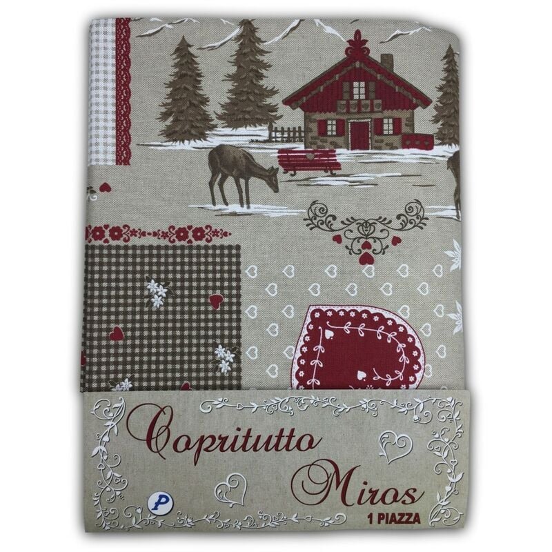 foto del prodotto telo arredo copritutto gran foulard copriletto copridivano tessuto miros valbadia 1 piazza