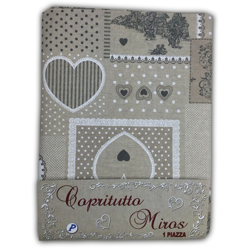 foto del prodotto telo arredo copritutto gran foulard copriletto copridivano tessuto pigalle beige 1 piazza