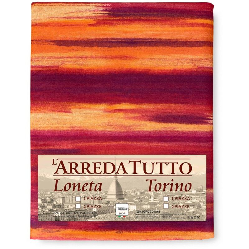 foto del prodotto telo arredo copritutto gran foulard copriletto copridivano tessuto rio arancio 1 piazza