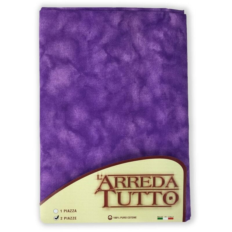 foto del prodotto telo arredo copritutto gran foulard copriletto copridivano tessuto unito viola lilla 1 piazza