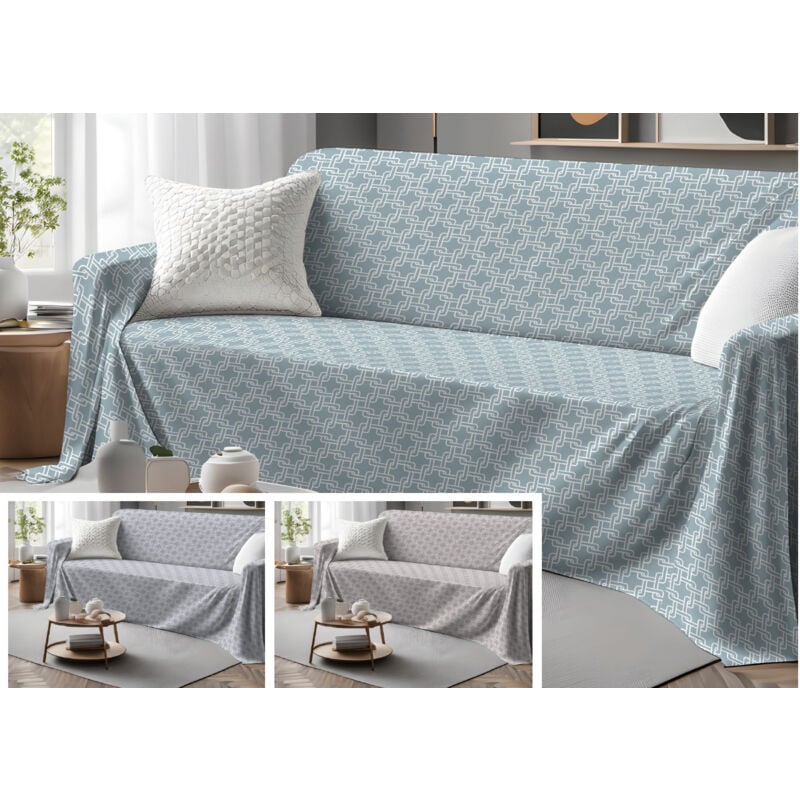 foto del prodotto telo arredo granfoulard copritutto salvadivano 100% cotone dis. catena, misuramatrimonialecolorebeige