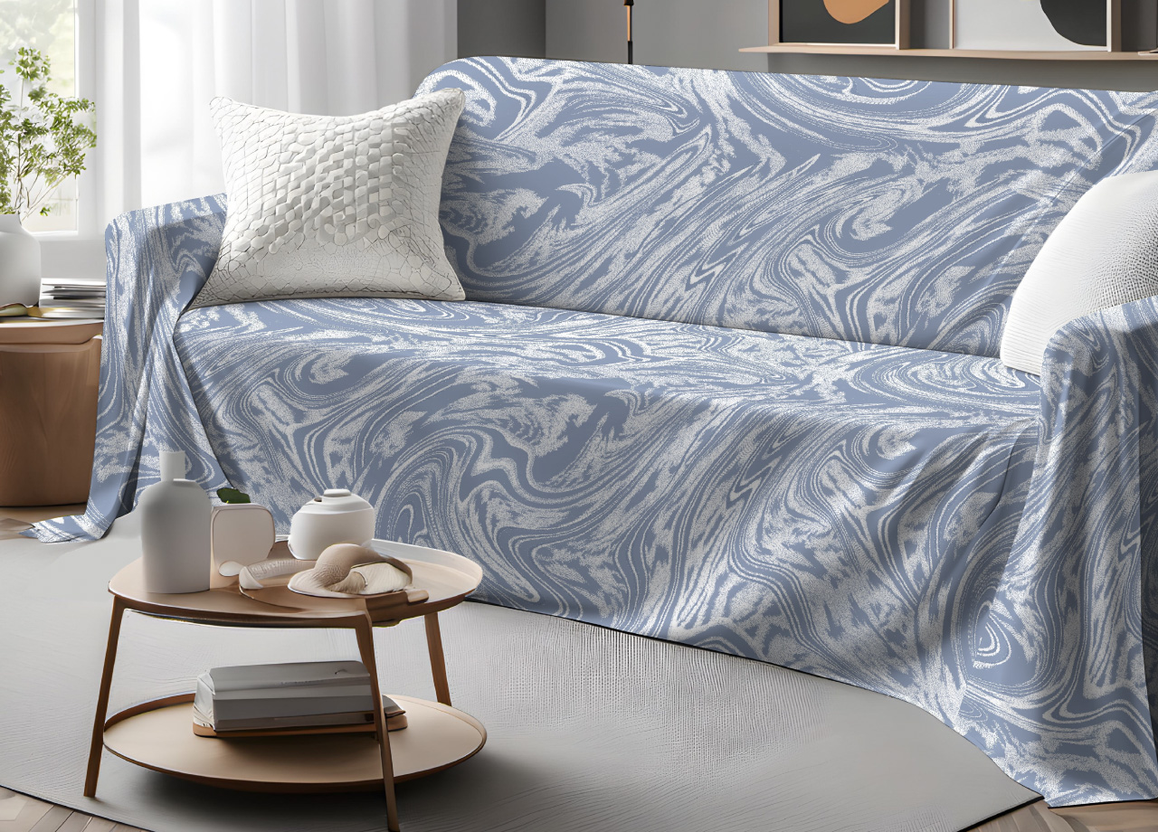 foto del prodotto telo arredo granfoulard copritutto salvadivano 100 cotone dis. splash, misuramatrimonialecoloreazzurro