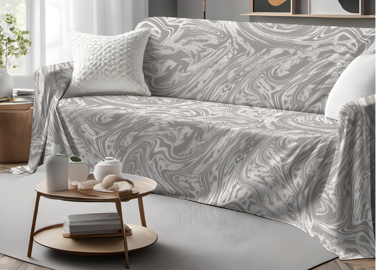 foto del prodotto telo arredo granfoulard copritutto salvadivano 100 cotone dis. splash singolo beige