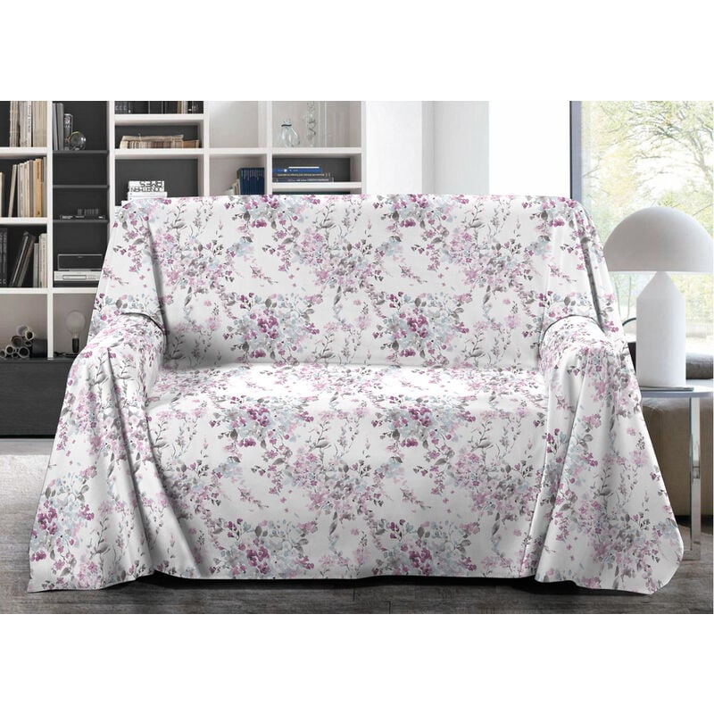 foto del prodotto telo arredo granfoulard copritutto salvadivano 100% cotone disegno acquarello, misuramatrimonialecoloreacquarello