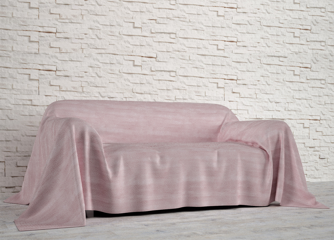 foto del prodotto telo arredo in cotone fantasia bon bon matrimoniale beige