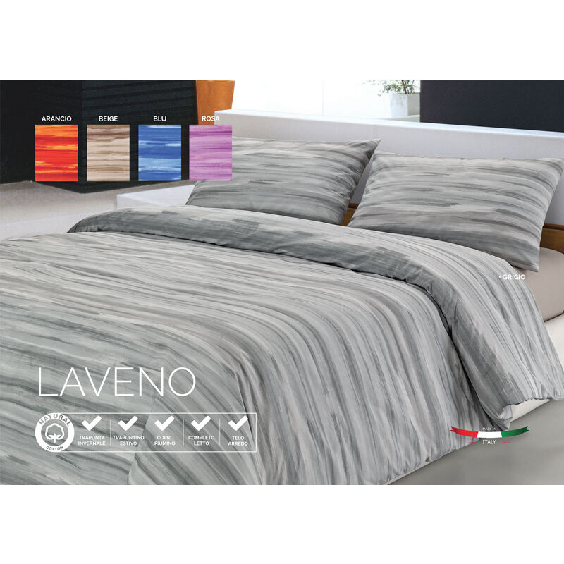 foto del prodotto telo arredo multiuso copritutto in 100 cotone disegno laveno, misurasingolocolorebeige