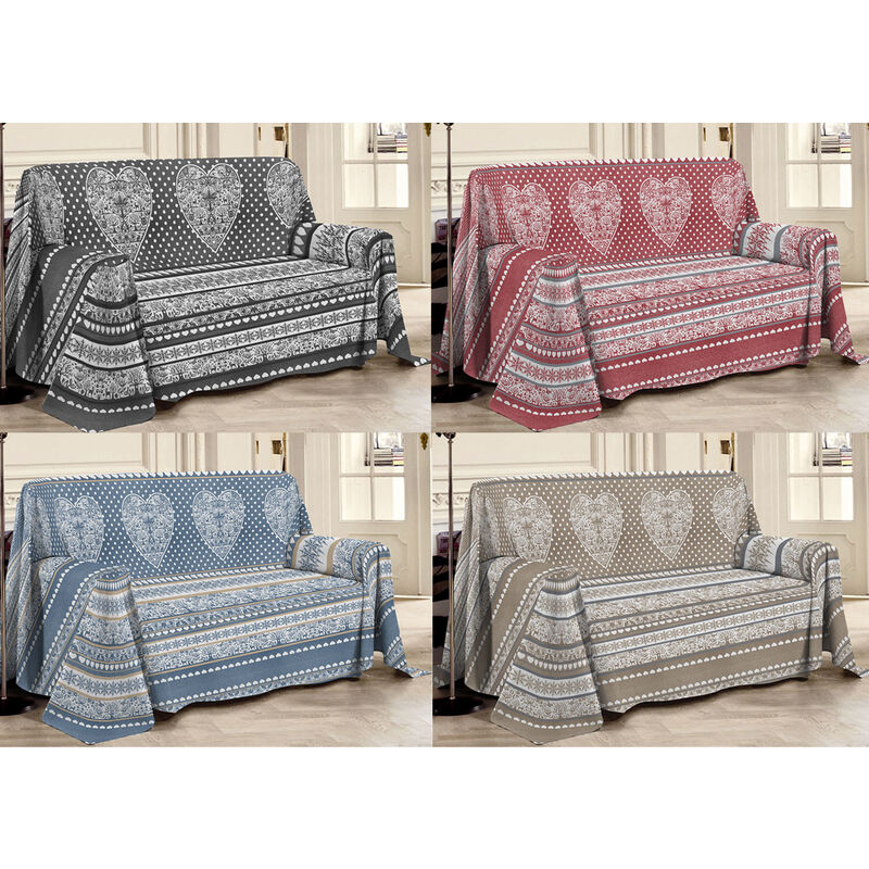 foto del prodotto telo arredo multiuso linea pensieri delicati in 100 cotone dis new tirolo, misuramatrimonialecoloregrigio