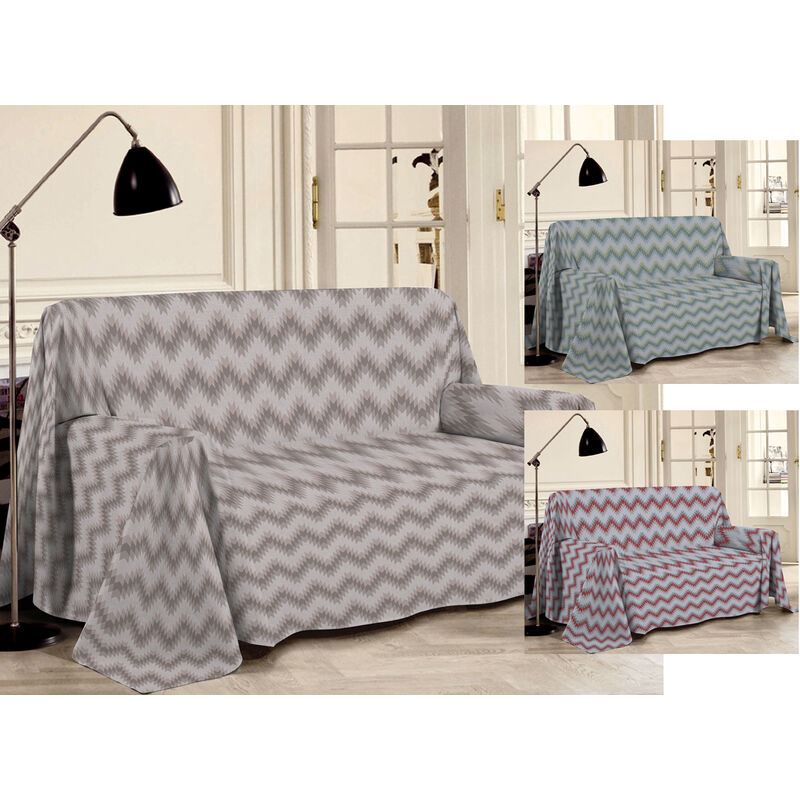 foto del prodotto telo arredo multiuso linea pensieri delicati in 100 cotone dis zig zag 7672, misurasingolocoloreverde