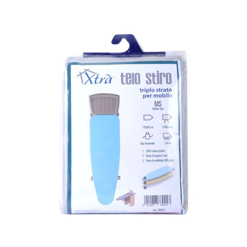 foto del prodotto telo asse stiro triplo strato mobile 120x65 xtra