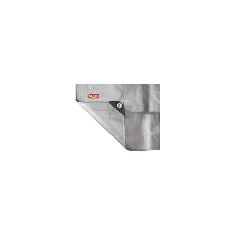 foto del prodotto telo con occhielli rinforzato 5x8mt impermeabile in polietilene colore grigio 1454291 valex