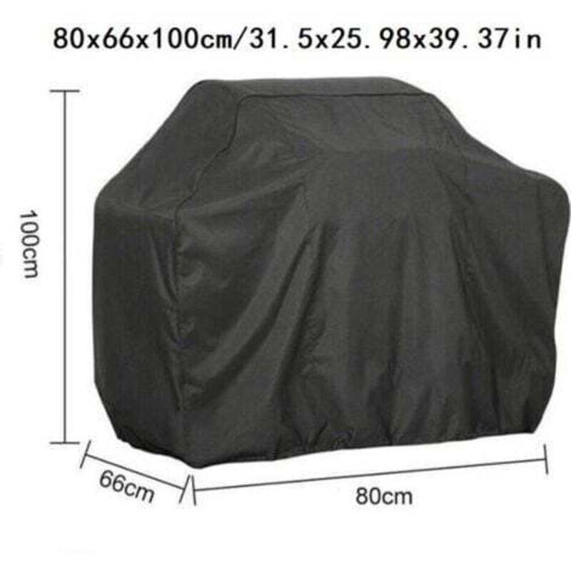 foto del prodotto telo copri barbecue 80x66x100cm telo protettivo nero telo copri barbecue plancha telo copri barbecue da esterno antivento anti uv anti acqua anti