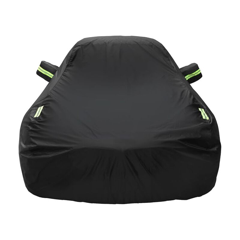 foto del prodotto telo copriauto 490x180x150cm nero teli di protezione per veicoli copertura impermeabile dell automobile copertura protettiva all aperto auto