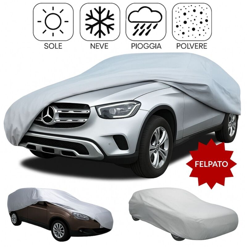 foto del prodotto telo copriauto per suv felpato impermeabile resistente 90 g m peva con borsa misura xl 515x195x185