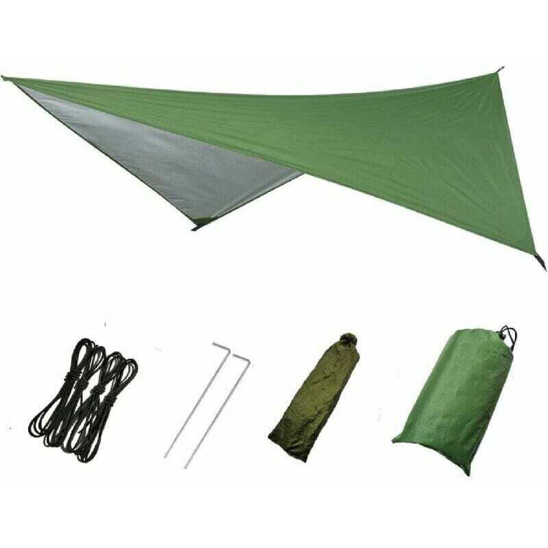 foto del prodotto telo da campeggio breadlife hammock, telo antipioggia, tenda impermeabile, tenda da campeggio, tenda da picnic, per escursionismo, spiaggia e zaino in spalla.