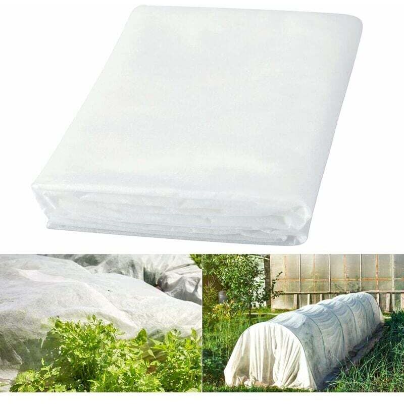 foto del prodotto telo da giardino 1,6 m x 5 m, 30 g/m², protezione antigelo invernale per piante, pacciamatura bianca, tessuto antigelo