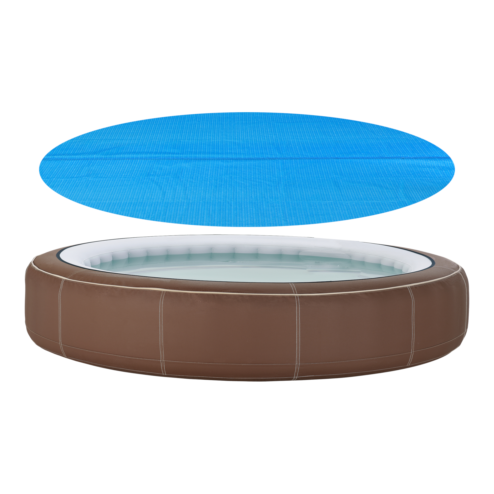 foto del prodotto telo di copertura per piscine tonde fuoriterra 366 cm telone estivo galleggiante en.casa 