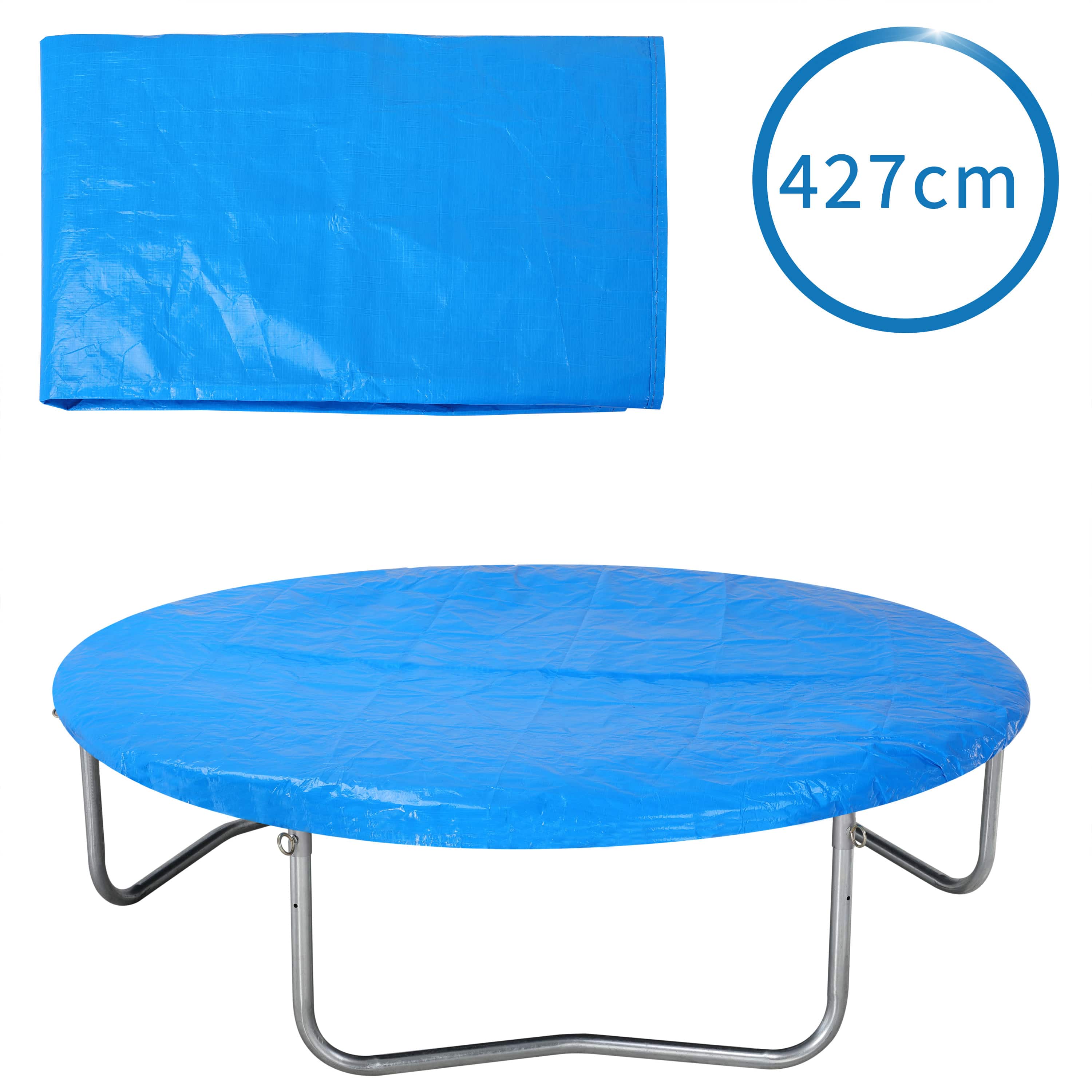 foto del prodotto telo di copertura per trampolino blu 426cm