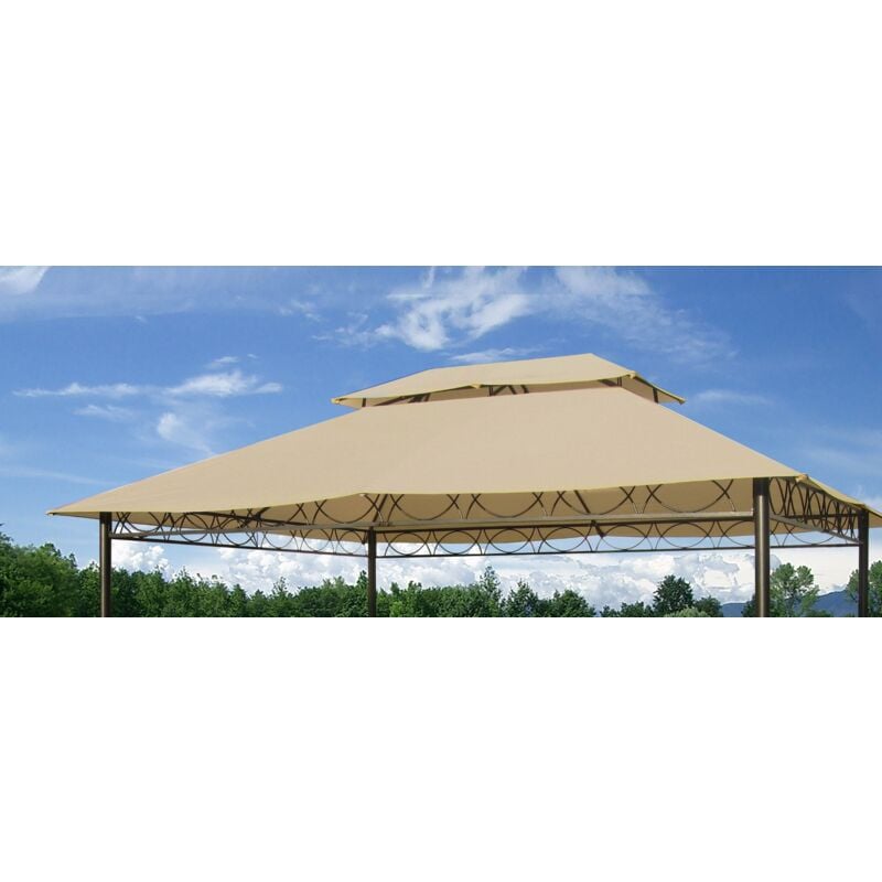 foto del prodotto telo di ricambio per gazebo mt 3x3 yf3236b beige