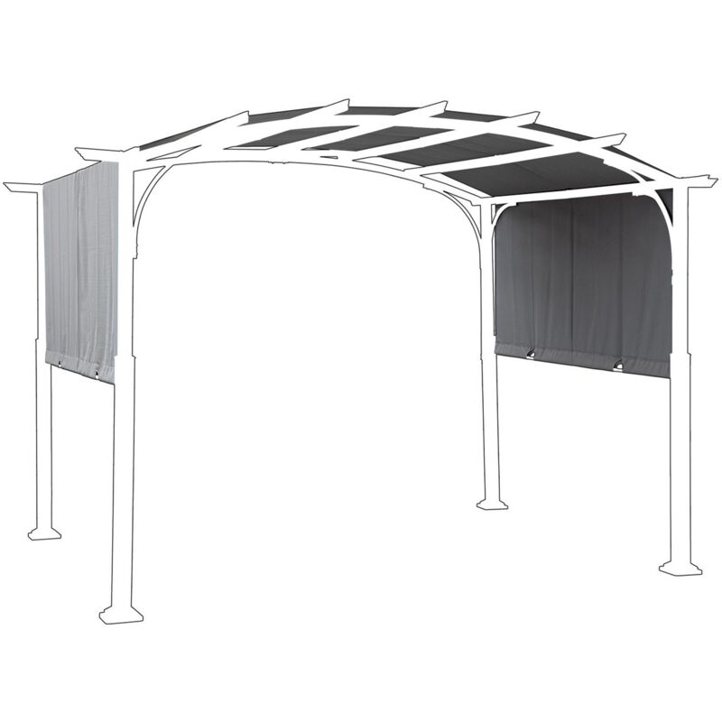 foto del prodotto telo gazebo taormina color antracite, in poliestere per esterno 3,6 x 3 m