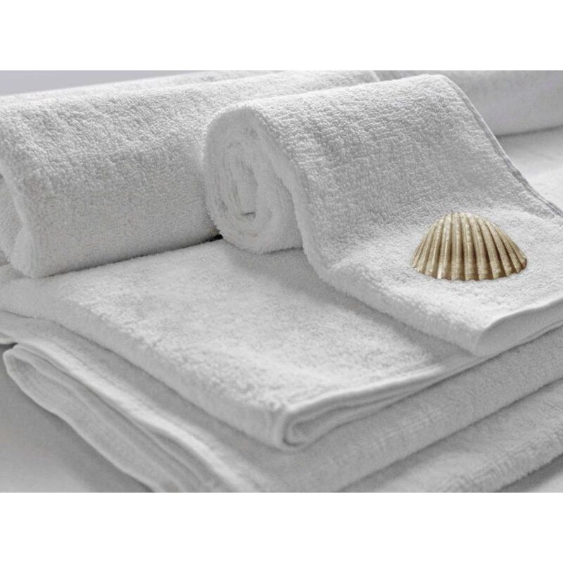 foto del prodotto telo hotel 50x100 liscio bianco 500 g mq