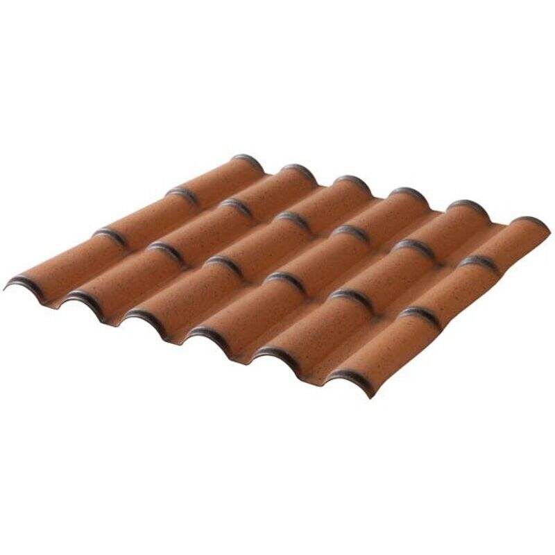 foto del prodotto telo in pvc imitazione tegola romana 196 cm x 108 cm colore antico, larghezza totale del telo 108 cm, lunghezza totale del telo 196 cm